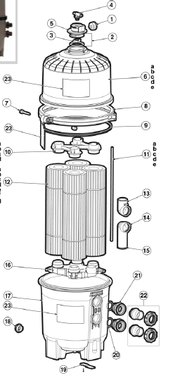 What are the names of part 10 and 16?