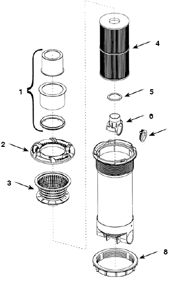 Is this the entire cartridge assy with filter. 2' long and about 8" in diameter?