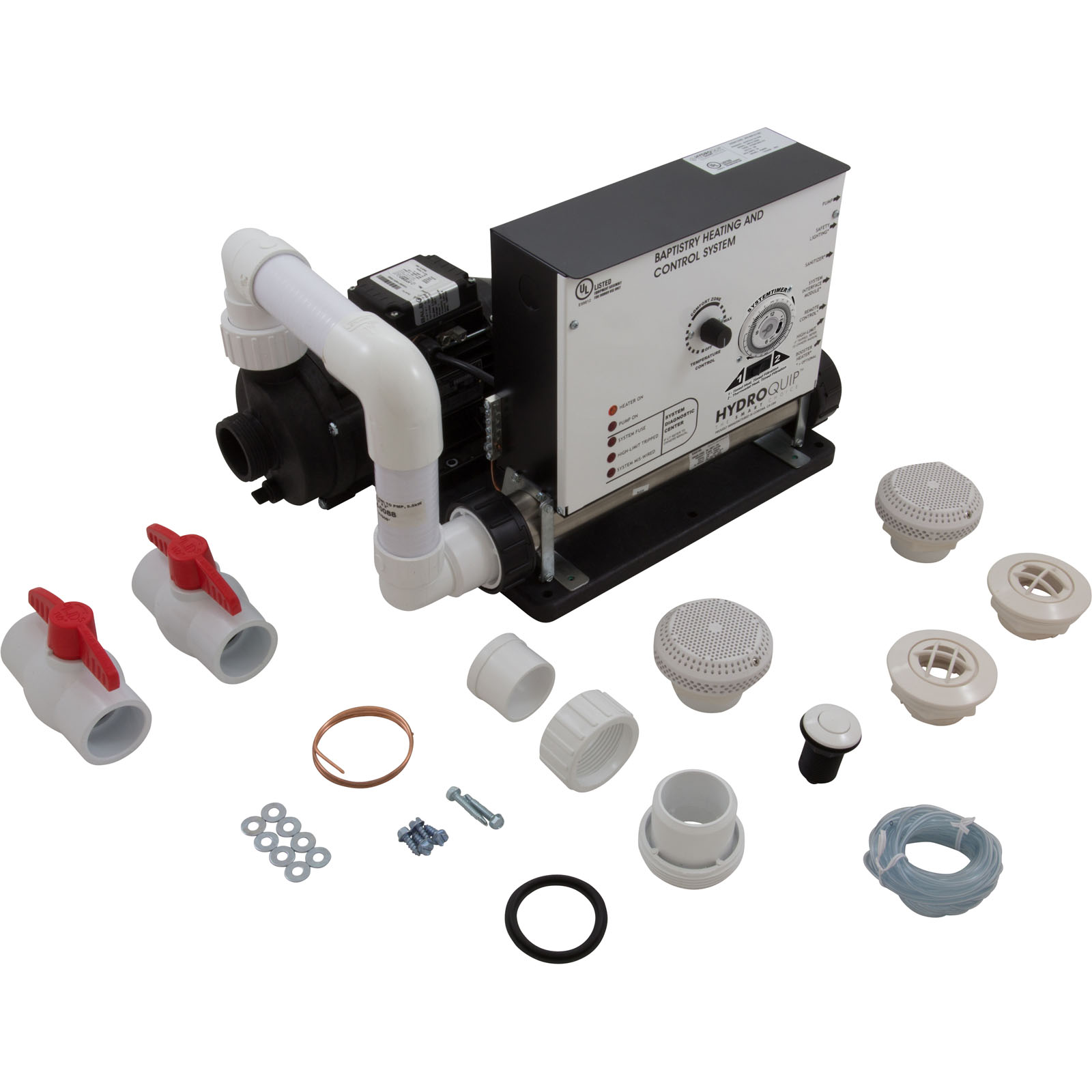 What type of electrical connection is required for the BES-6000T HydroQuip Baptismal Equipment System, and can it be installed in both indoor and outdoor settings?