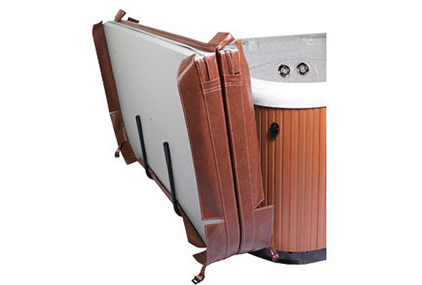 My above ground spa is skirted on 2 sides by a deck.,This Cover Caddy (SKU) fits?