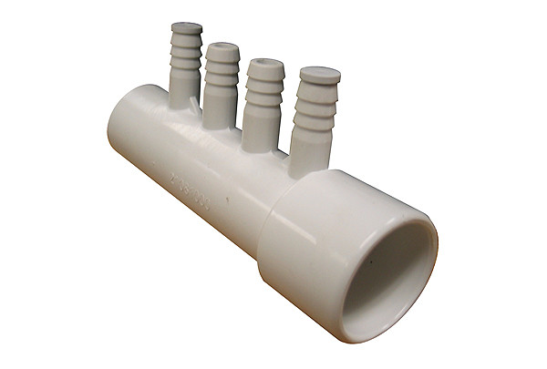 Waterway Manifold 4-Port 1" Slip X 1" Spigot X (4) 3/8" Ribbed Barb | 672-0400 Questions & Answers