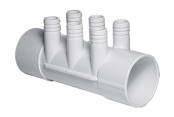 Waterway Manifold 6-Port Flo-Thru 2" Slip X 2" Slip X 3/4" Ribbed Barb | 672-7120 Questions & Answers