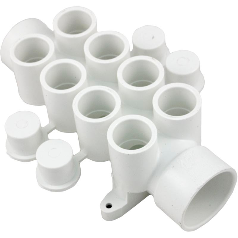 Waterway Manifold 8-Port Flo-Thru 1-1/2" Spigot X 1-1/2" Slip X 3/4" Slip | 672-4640 Questions & Answers