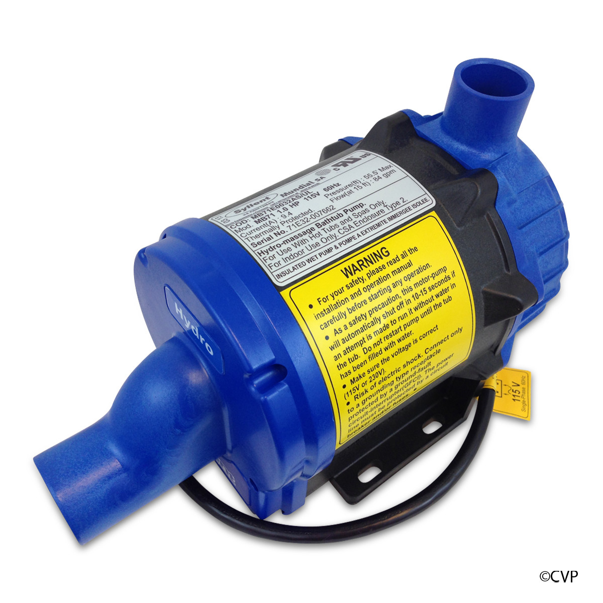 Mundial Syllent Pump, 1.0 Hp, 115V/60Hz, Nema Plug | MB71E0032AS/UL Questions & Answers