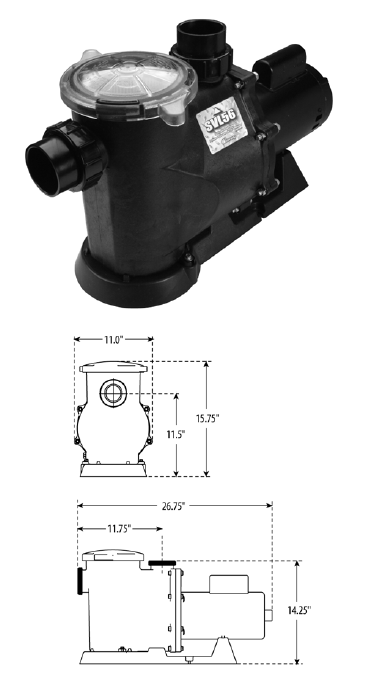 Waterway Standard Efficiency - Up Rated Pumps - Single Speed | SVL56S-107 Questions & Answers