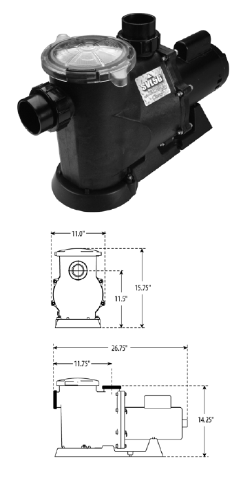 Waterway Standard Efficiency - Up Rated Pumps - Single Speed | SVL56S-125 Questions & Answers