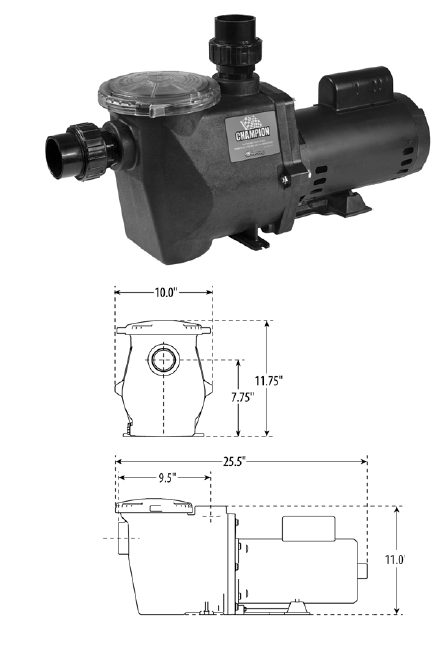 Waterway Standard Efficiency - Up Rated Pumps - Two Speed | CHAMPS-210 Questions & Answers