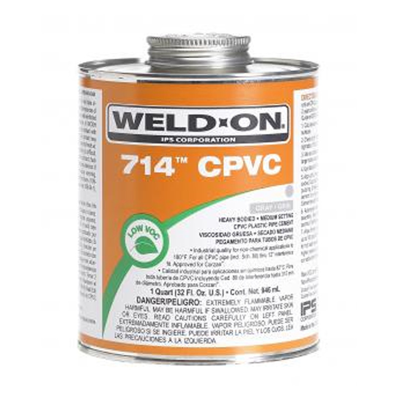 1 Qt 714 Gray CPVC Cement | 714QCS Questions & Answers