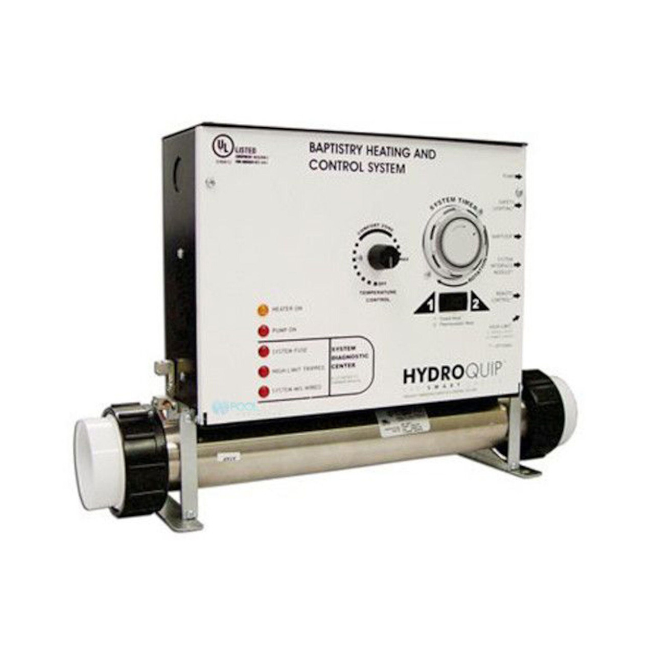 HydroQuip Baptismal Control System, 230V, 5.5kW, 230V Pump Outlet, Auto-Fill/Drain Ready, w/Time Clock | BCS-6000T Questions & Answers